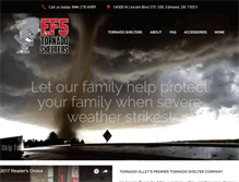 Tablet Screenshot of ef5tornadoshelters.com